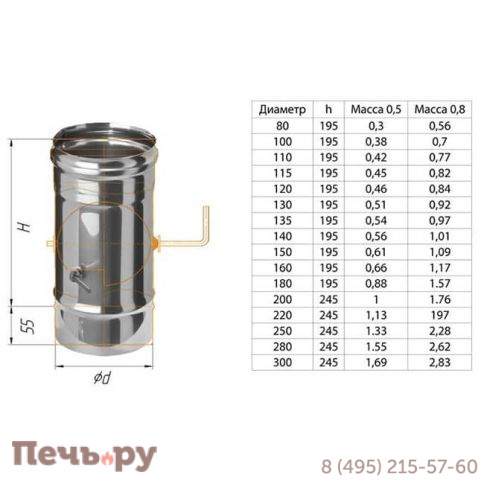 Шибер Феррум (AISI 430/ 0.5) фото 16
