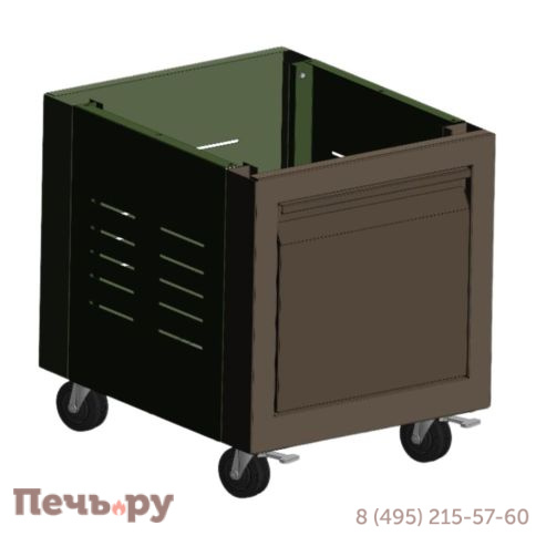 Шкаф тележка B-Fire из черного металла – крашенная (2 горелки, 550 мм) фото 2