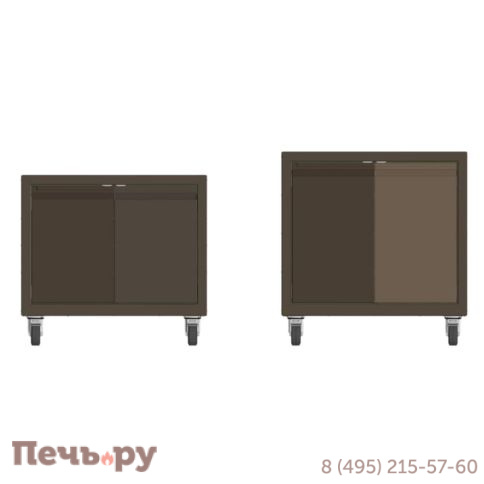Шкаф тележка B-Fire из черного металла – крашенная (4 горелки, 700 мм) фото 2