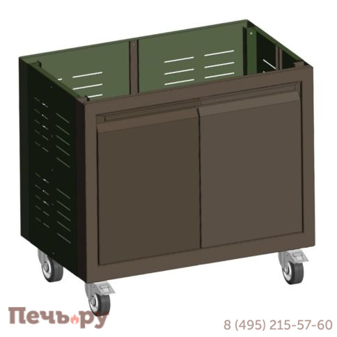 Шкаф тележка B-Fire из черного металла – крашенная (4 горелки, 700 мм) фото 3