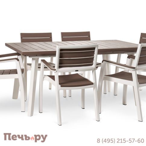 Стол Гармония раздвижной Gardeck (Harmony Extendable) белый-капучино фото 2