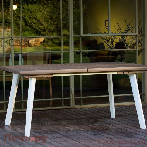 Стол Гармония раздвижной Gardeck (Harmony Extendable) белый-капучино фото 4