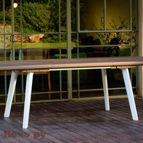 Стол Гармония раздвижной Gardeck (Harmony Extendable) белый-капучино фото 5