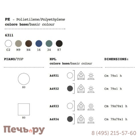 Стол пластиковый обеденный Plust Frozen фото 5