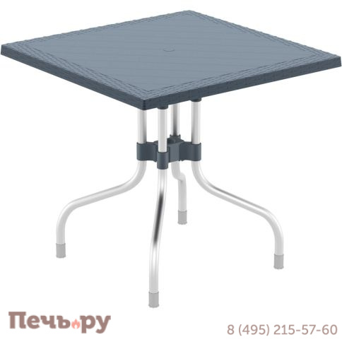 Стол пластиковый плетеный Siesta Contract Forza Rattan 80 фото