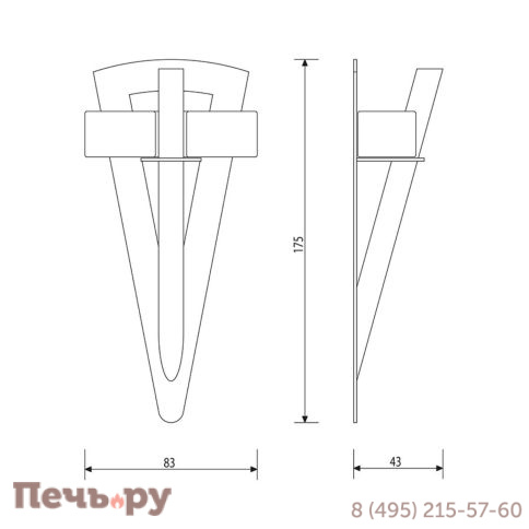 Светильник для сауны Cariitti TL-100 Факел фото 6