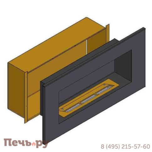Теплоизоляционный корпус ZeFire для встраивания в мебель для очага 1200 мм фото