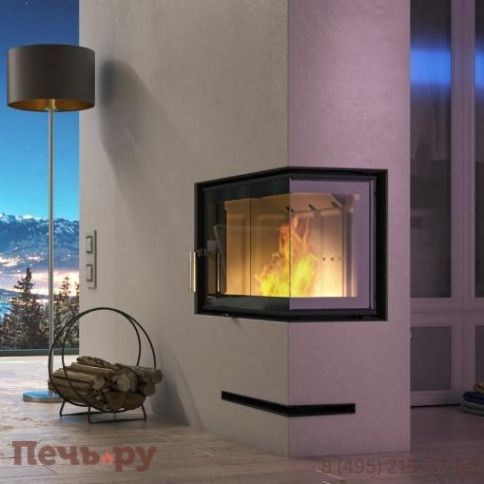 Топка Defro Home Intra Slim SM  угловая, 6 кВт, 667/465/337мм фото 8