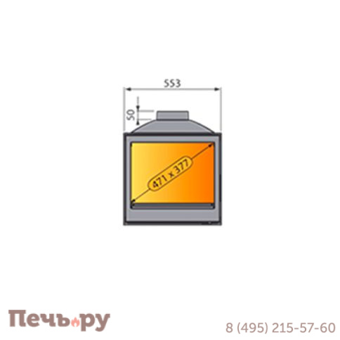Топка Liseo Castiron LCI 5 G4 HRC с пиролизными стеклами фото 3