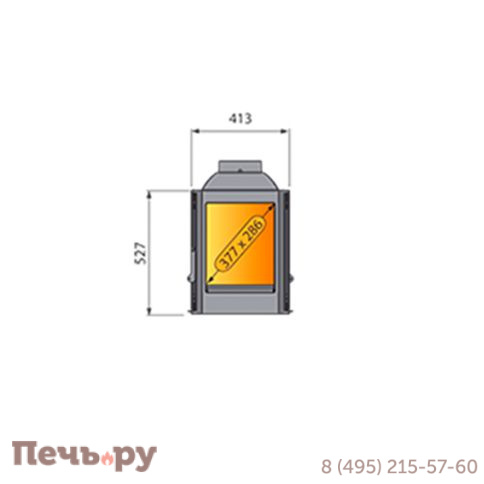 Топка Liseo Castiron LCI 5 G4 HRC с пиролизными стеклами фото 4