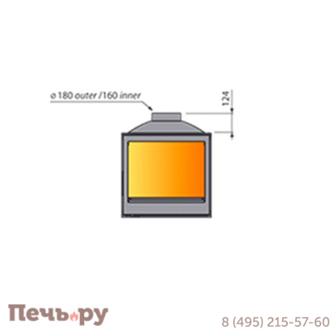 Топка Liseo Castiron LCI 5 G4 HRC с пиролизными стеклами фото 5