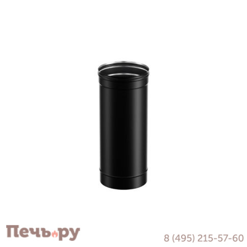 Труба дымохода Феррум BlackSide 0,5м, черный (AISI 430/ 0.8) фото