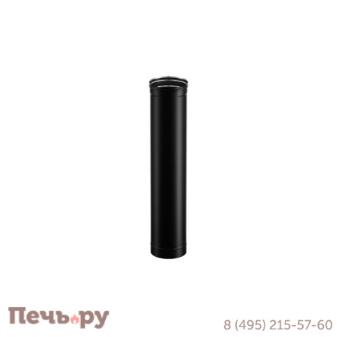 Труба дымохода Феррум BlackSide 1м, черный (AISI 430/ 0.8) фото