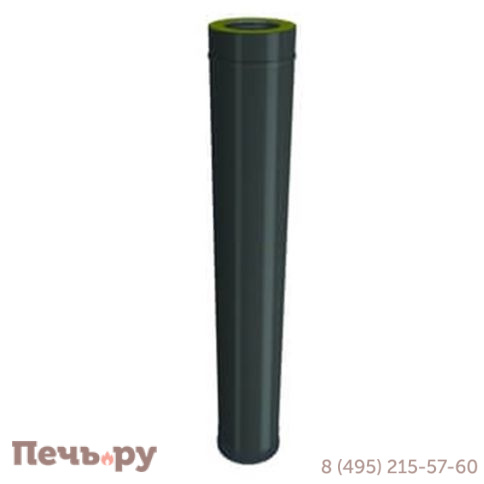 Труба  L1000 с изоляцией Вулкан VBR50 (AISI 321 0.5мм + AISI 439 0.5мм) черная фото