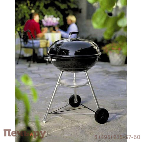 Угольный гриль Weber Compact Kettle 47 см фото 4