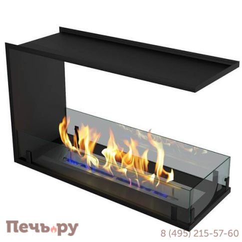 Встраиваемый торцевой сквозной очаг ZeFire Standart 1000 (без топливного блока) фото 2