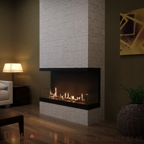 Встроенный биокамин Lux Fire фронтальный 640 S фото 2