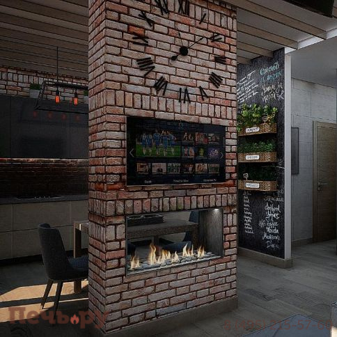 Встроенный биокамин Lux Fire сквозной 530 S фото 2