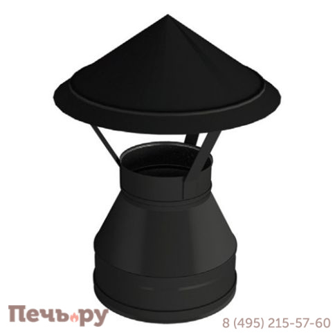 Зонт Вулкан VBR50 (AISI 321 0,5 + AISI 439 0,5) черный фото