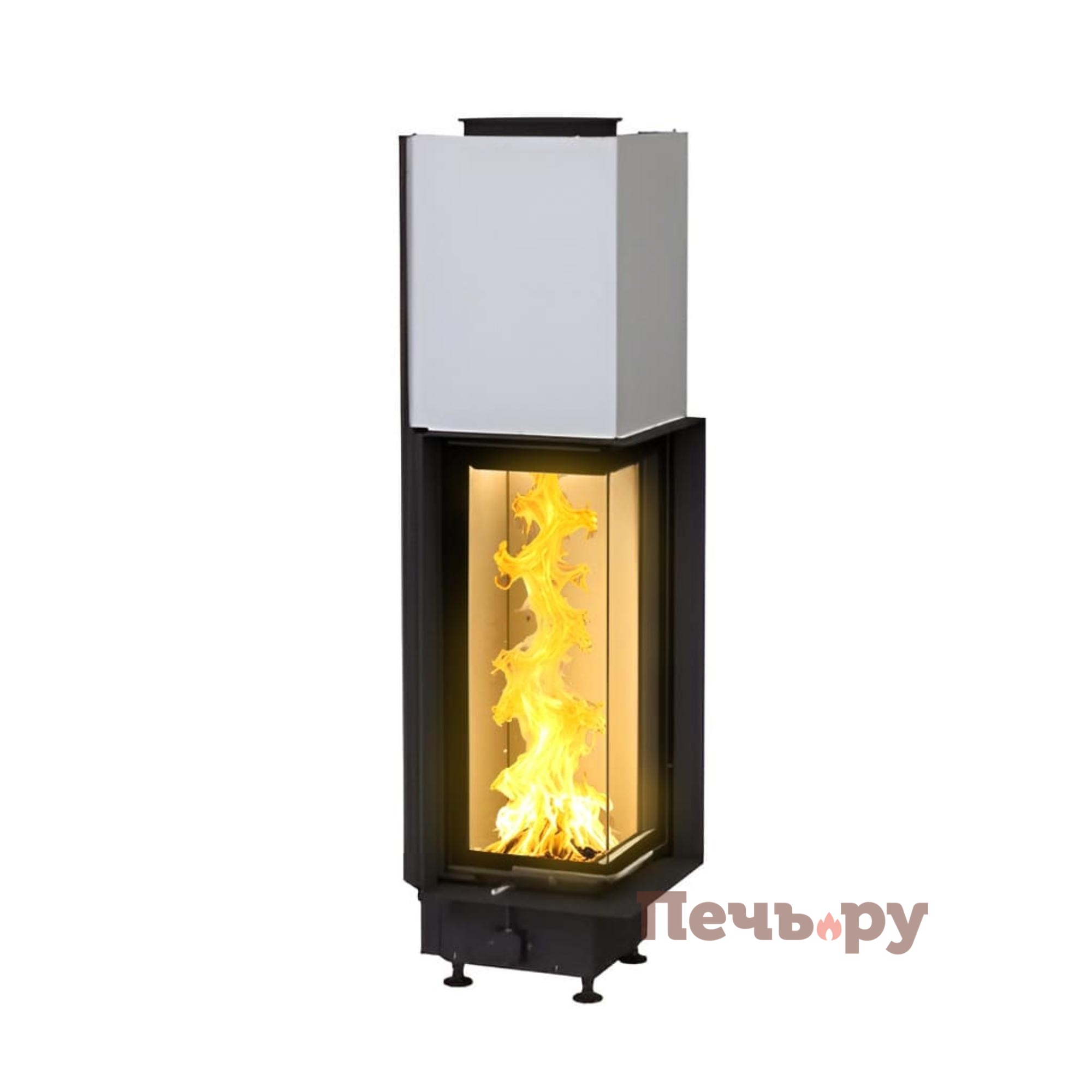 Каминная топка Brunner Eck-Kamin 70/33/33 с подъемом (стекло - угловое) видео