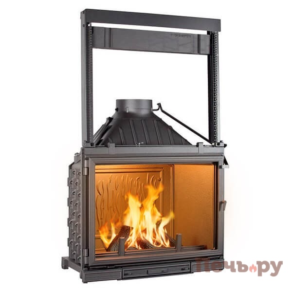 Каминная топка Seguin Super 8 с гильотиной, с двойной подачей воздуха видео