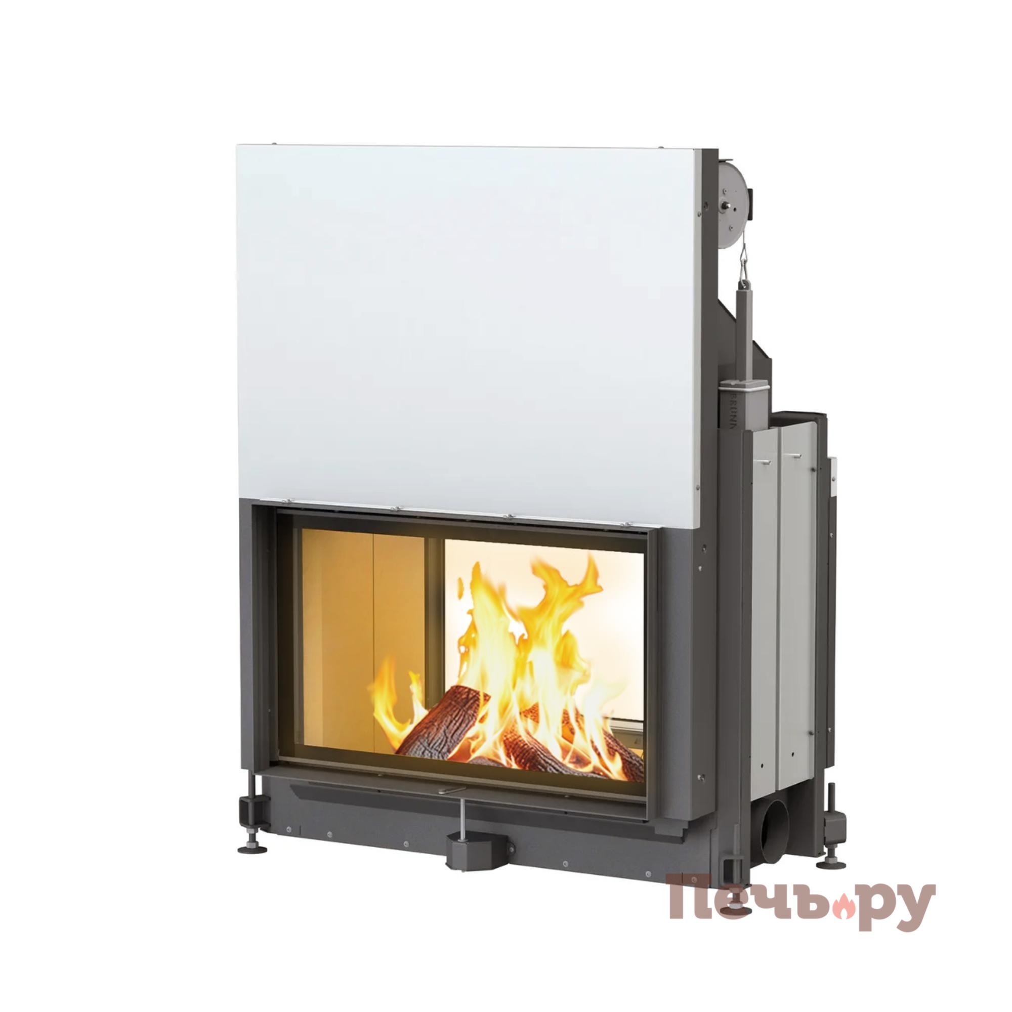 Каминная топка Brunner Stil-Kamin Tunnel 53/88 с подъемом/без подъема видео
