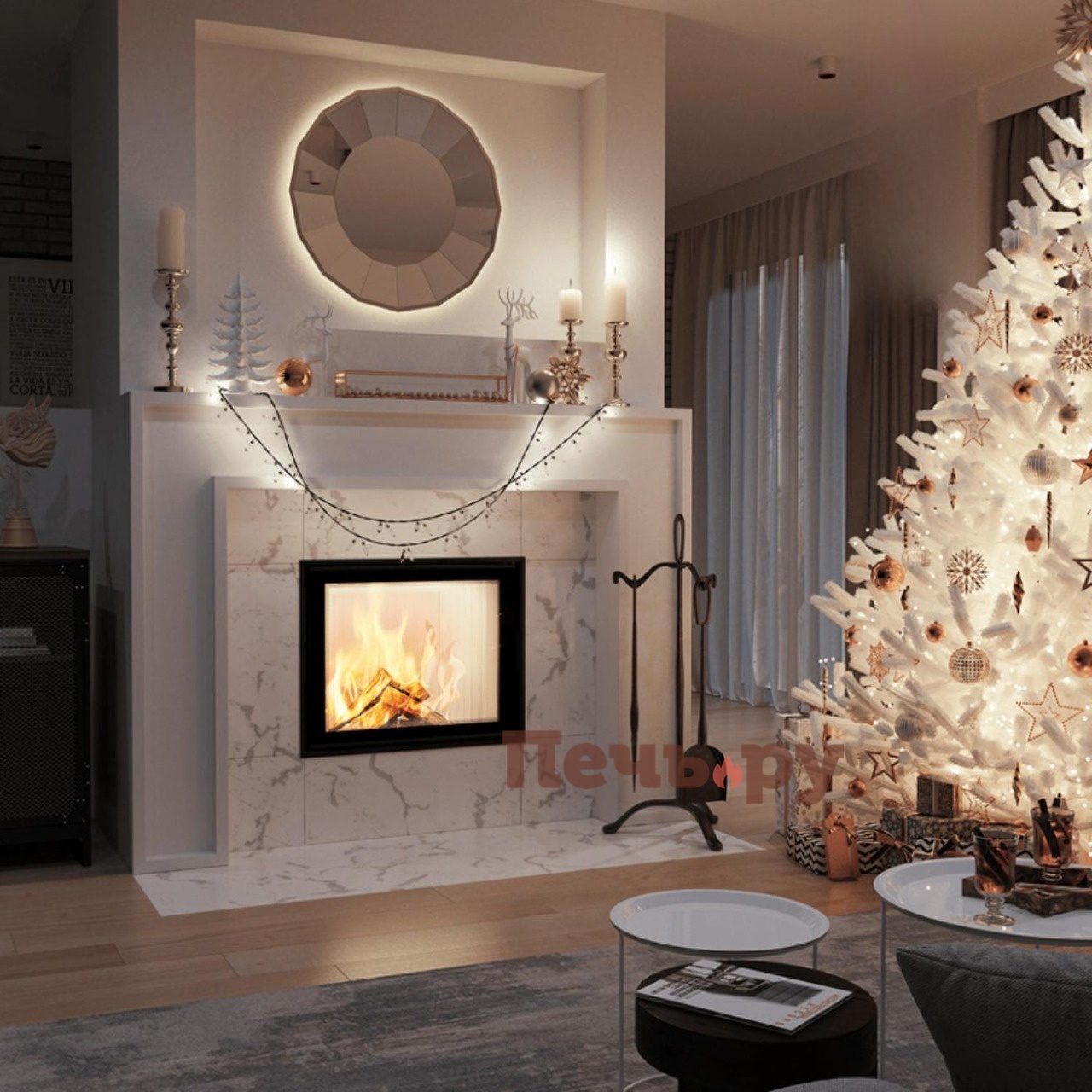 Каминная топка Kratki Pro Nadia/12 Termotec Black видео