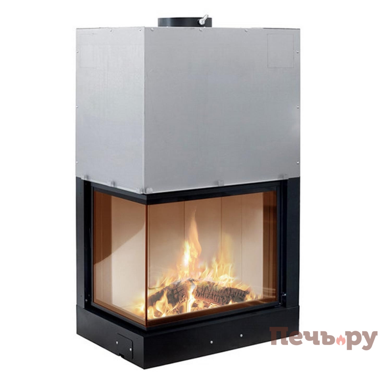 Каминная топка MCZ Forma 75 угловое стекло видео
