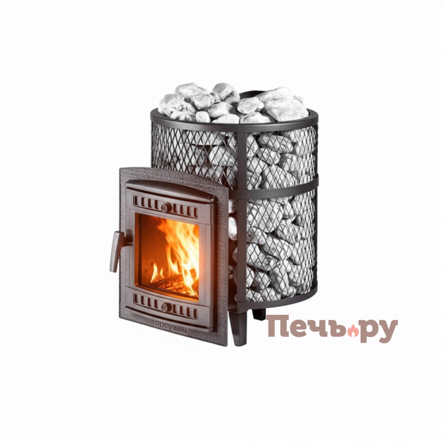 Банная печь Прометалл Атмосфера М КТТ сетка нержавейка видео