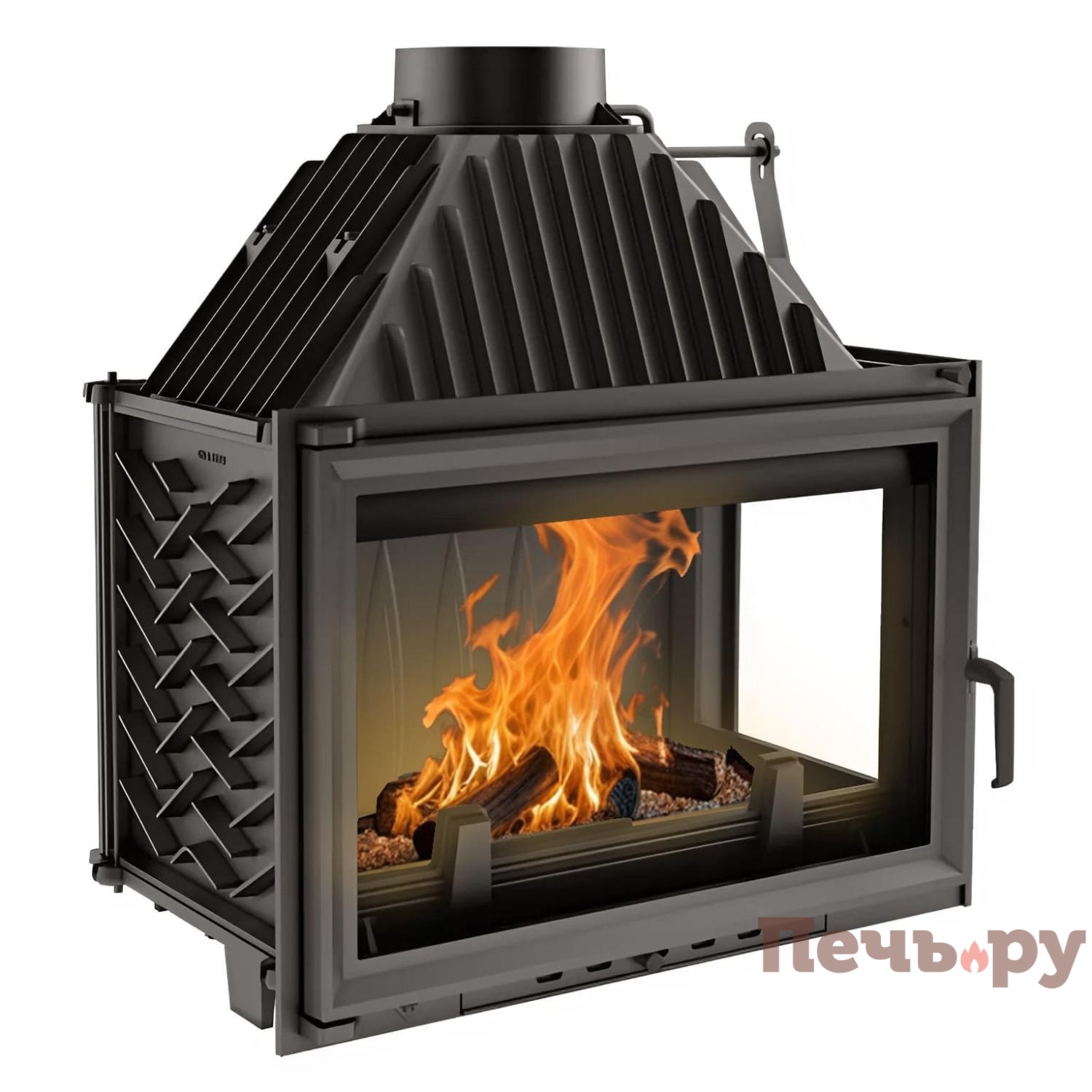 Каминная топка Kratki Oliwia/P (стекло справа) видео