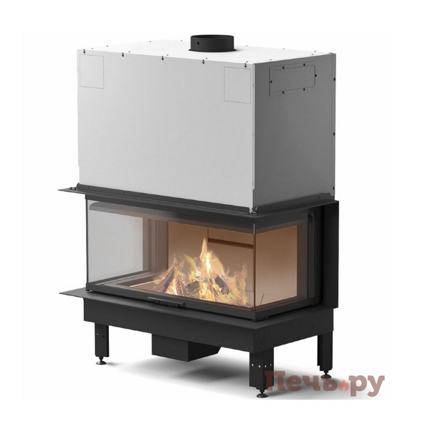 Каминная топка MCZ Plasma 95 T стекло с 3-х сторон видео