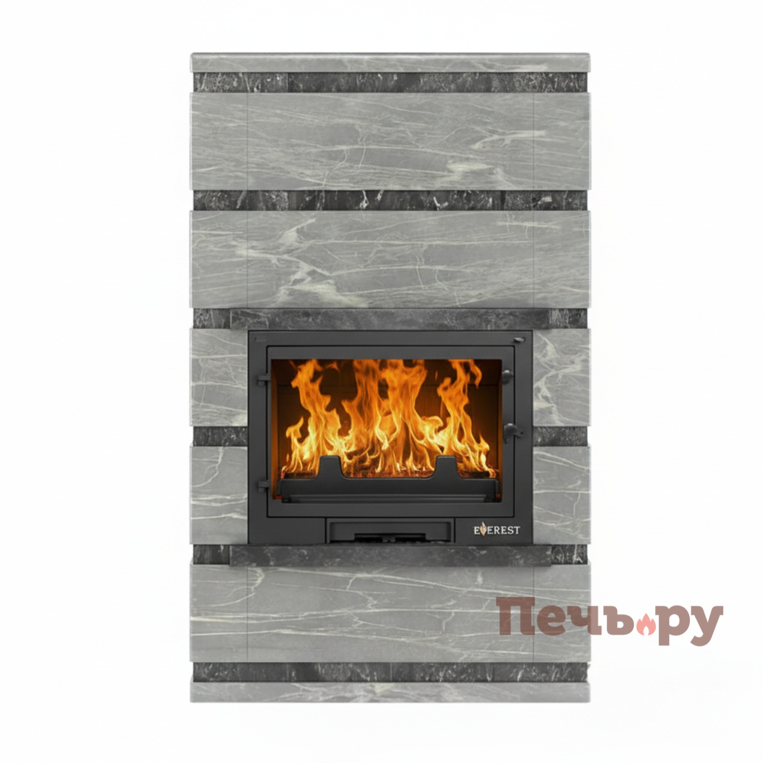 Камин Везувий Everest D10 Rantala Н-1530 Талькохлорит / Пироксенит видео