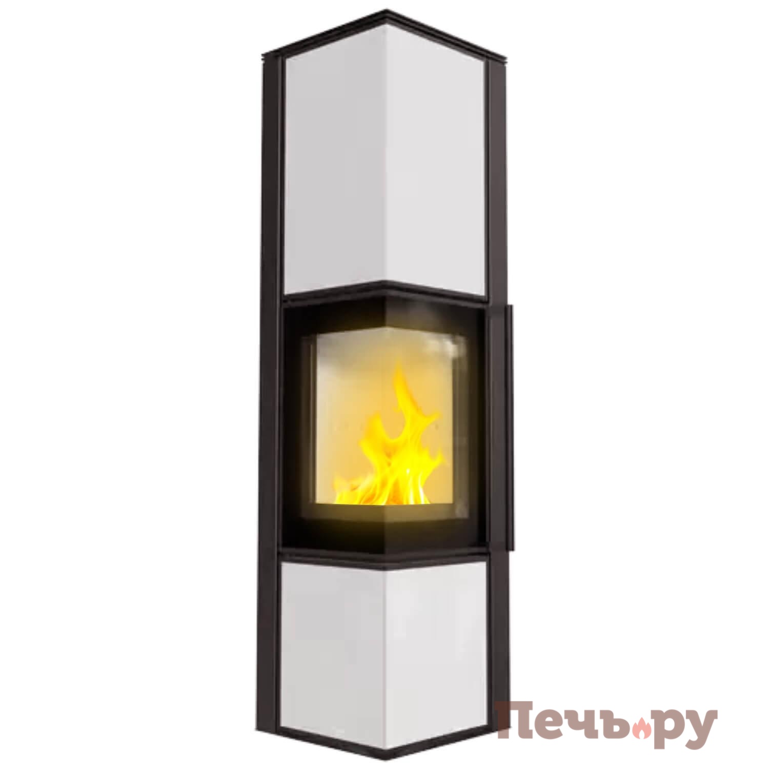 Печь камин Kratki Pro TORA/L белый видео