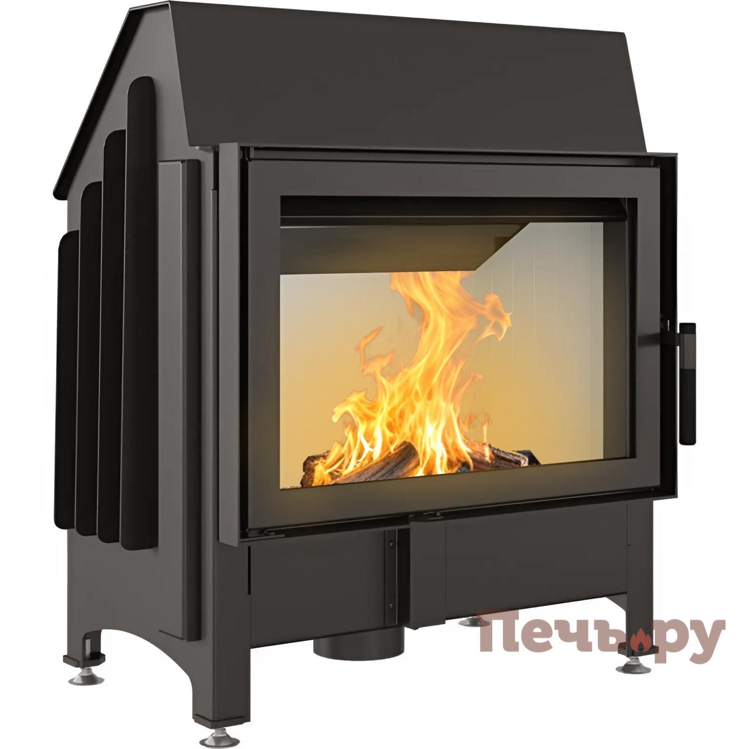 Каминная топка Kratki Zibi (керамич. футеровка) видео