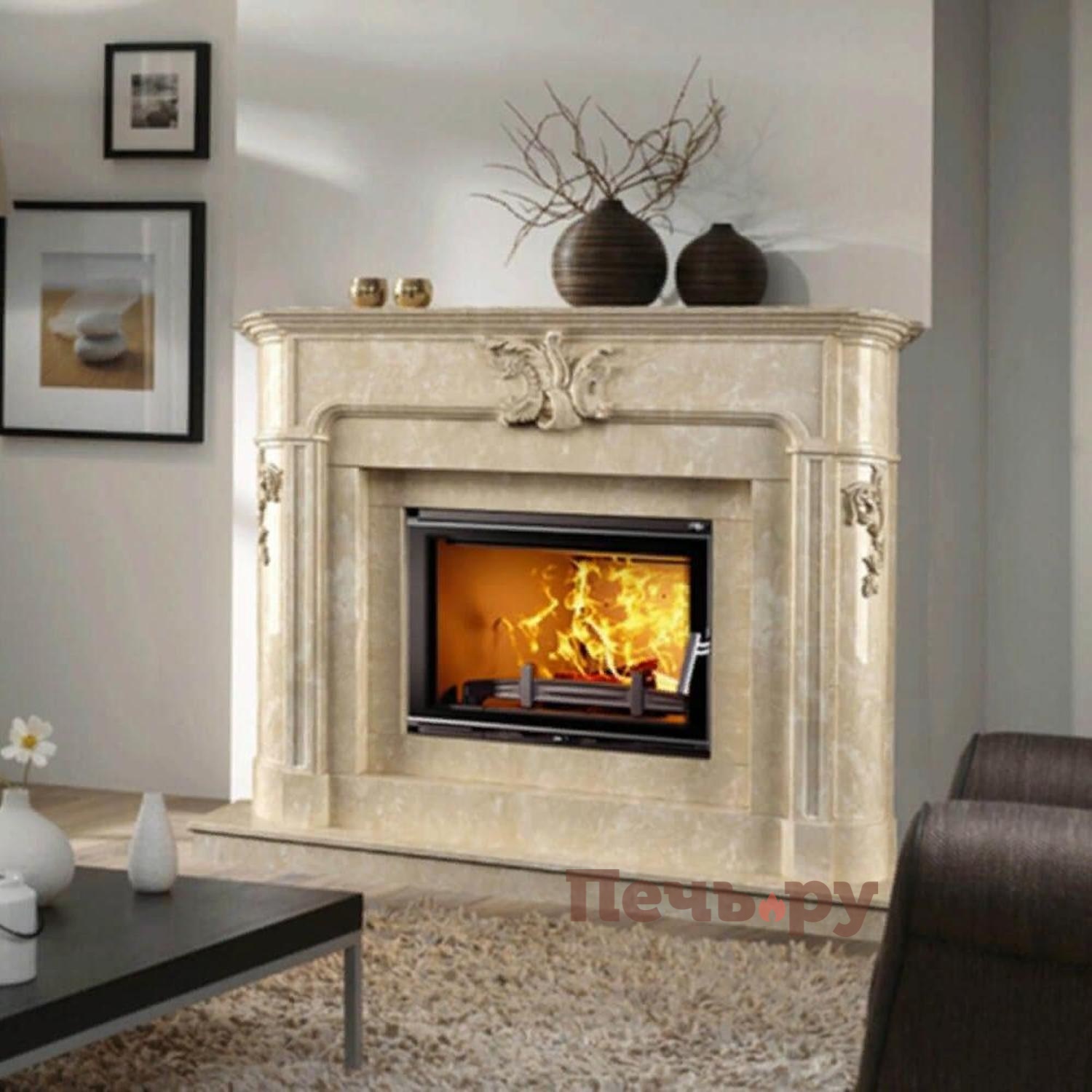 Каминная чугунная топка Kaw-Met W17 Dekor 12,3 кВт Eko видео