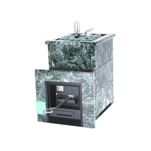 Банная печь ИзиСтим Анапа М2 в полноценном кожухе Змеевик с открытым ...