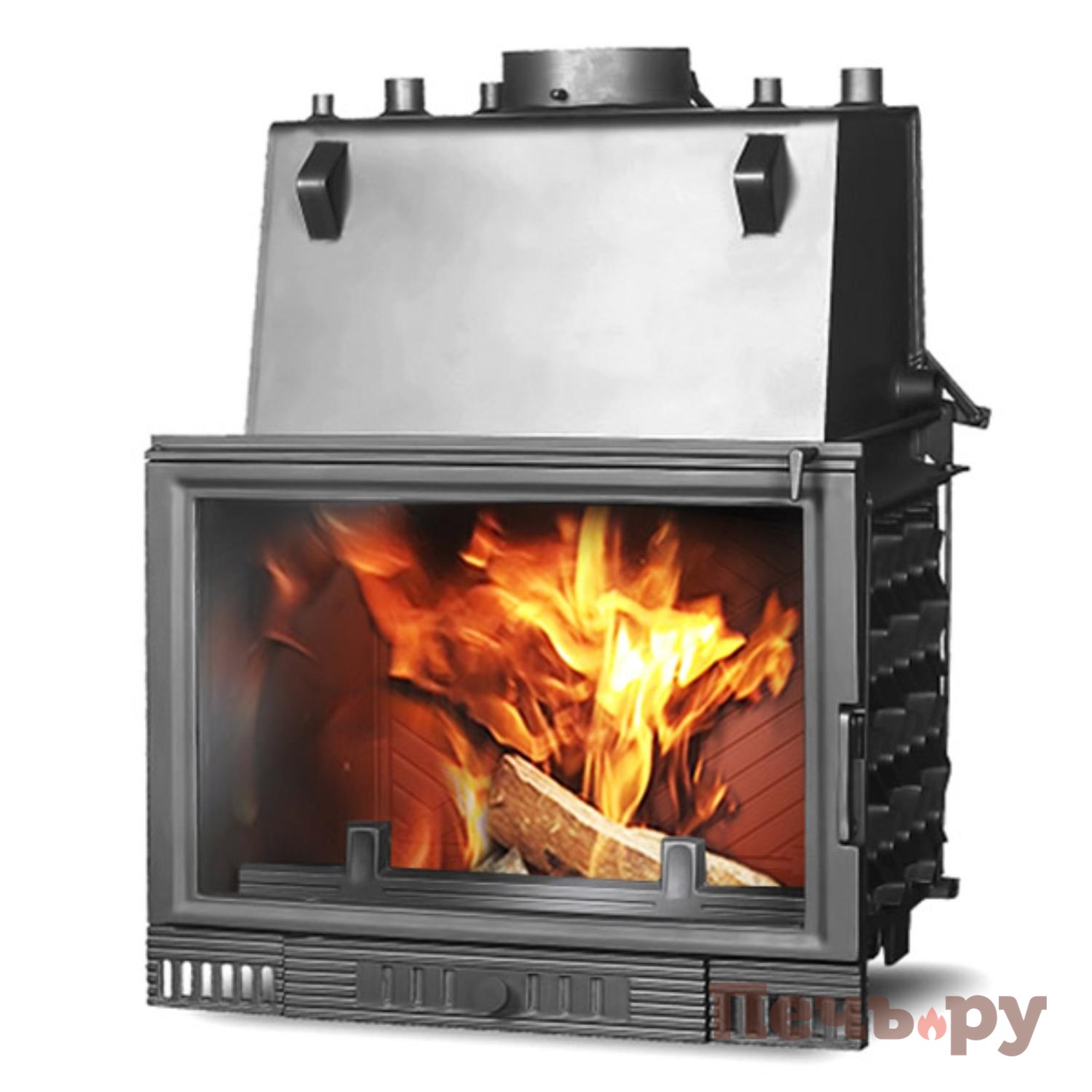 Каминная чугунная топка  Kaw-Met W 1 CO видео