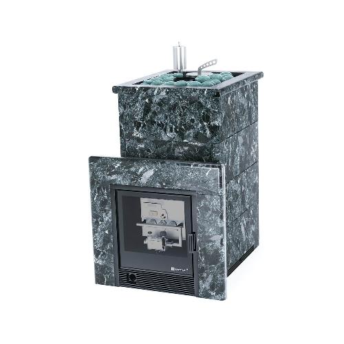 Банная печь ИзиСтим Сочи в полноценном кожухе Пироксенит с открытым ...