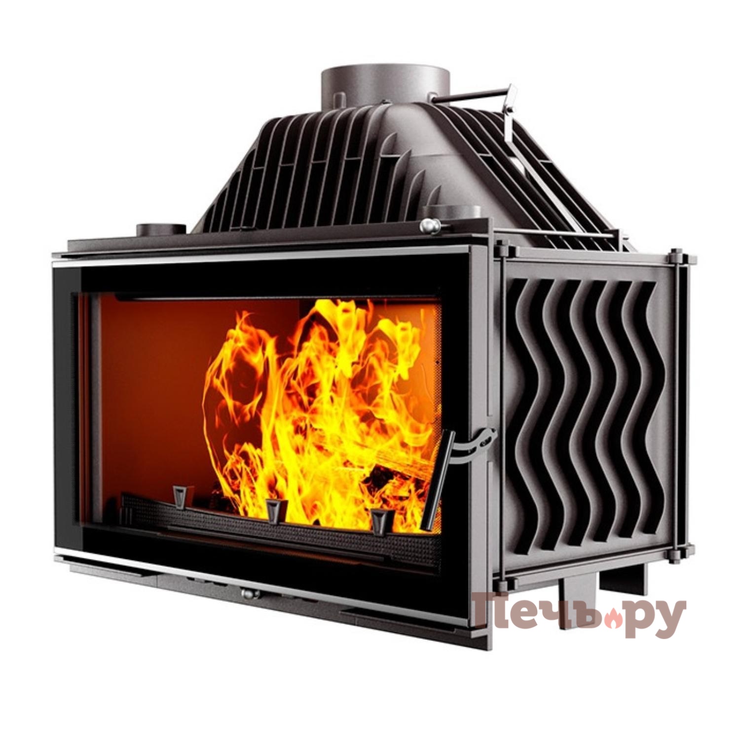 Каминная чугунная топка  Kaw-Met W16 18кВт видео