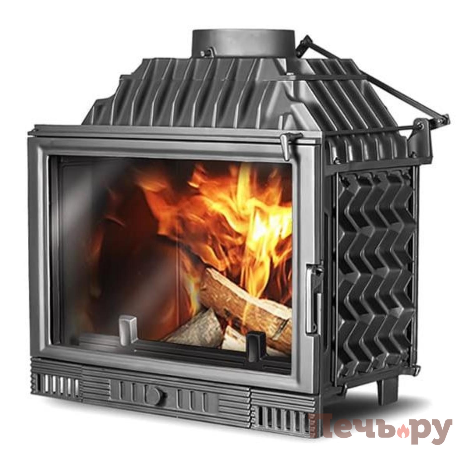 Каминная чугунная топка  Kaw-Met W2 14,4кВт видео