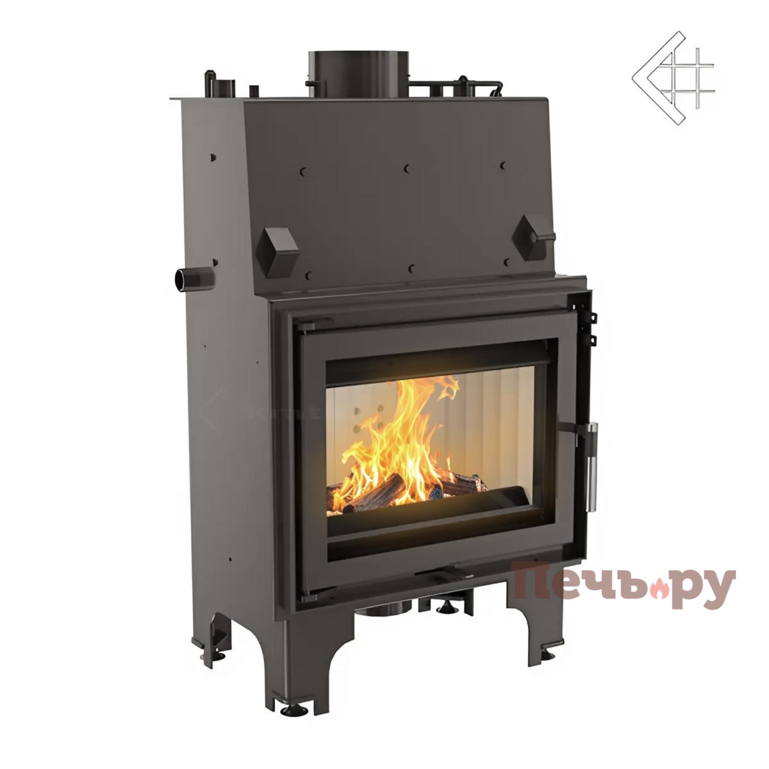 Каминная топка Kratki Aquario/M/8/PW/W видео