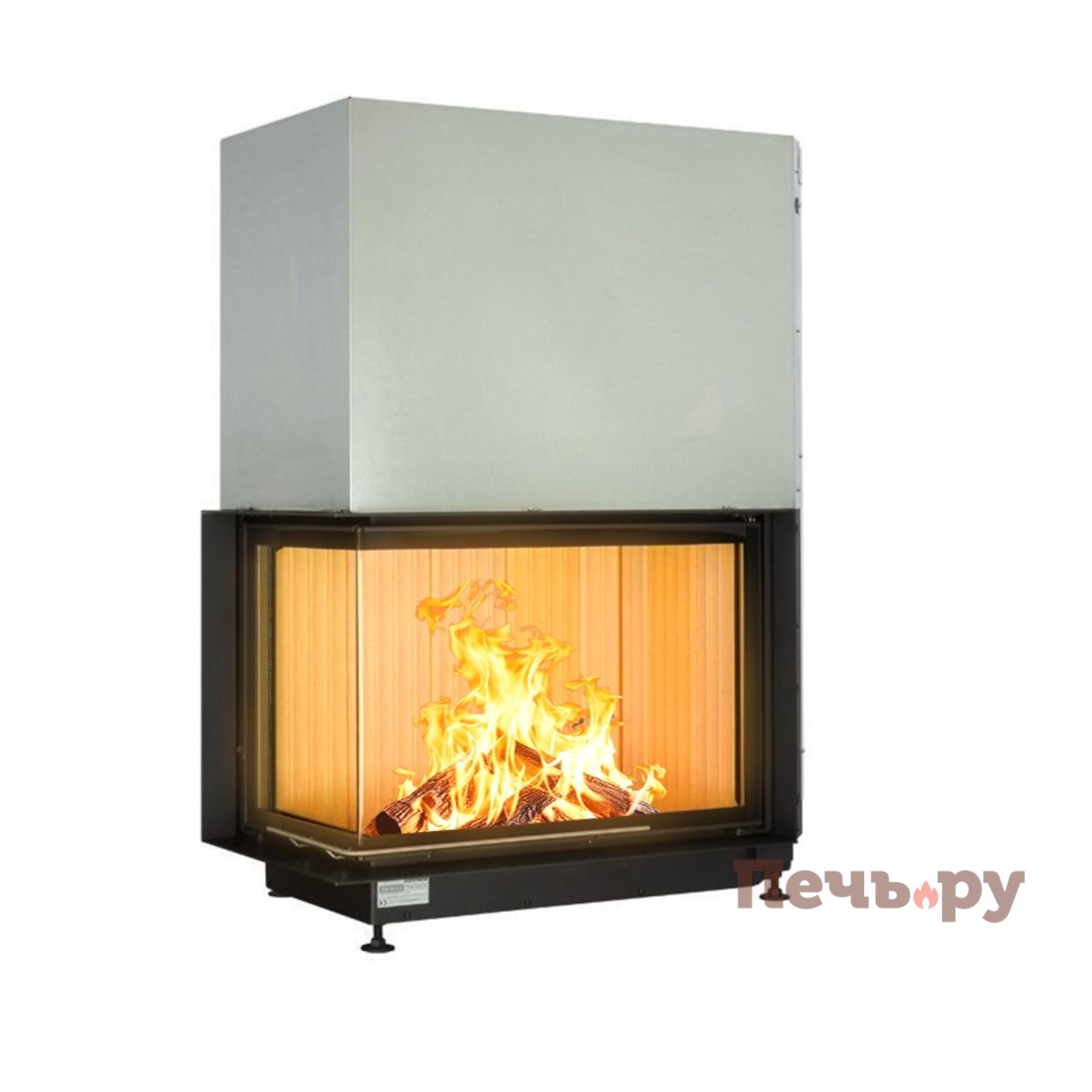 Каминная топка Brunner Eck-Kamin 57/82/48 с подъемом видео