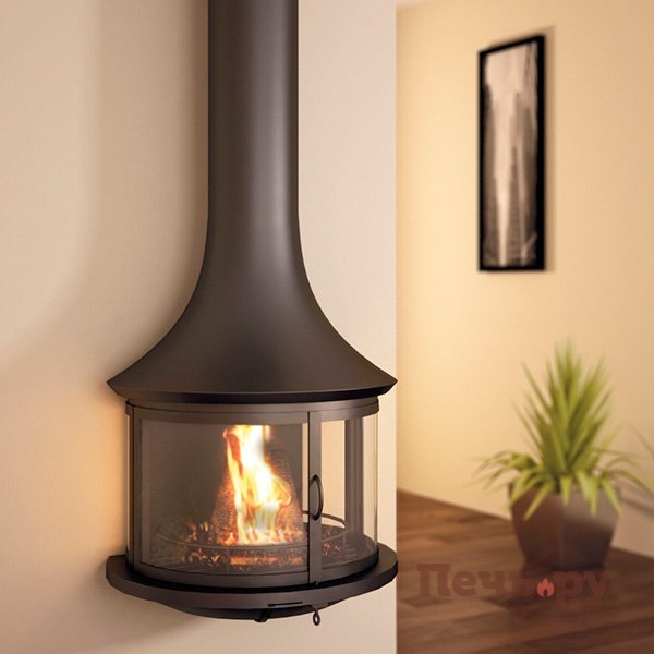 Готовый камин Bordelet Lea 998 пристенный подвесной со стеклом видео