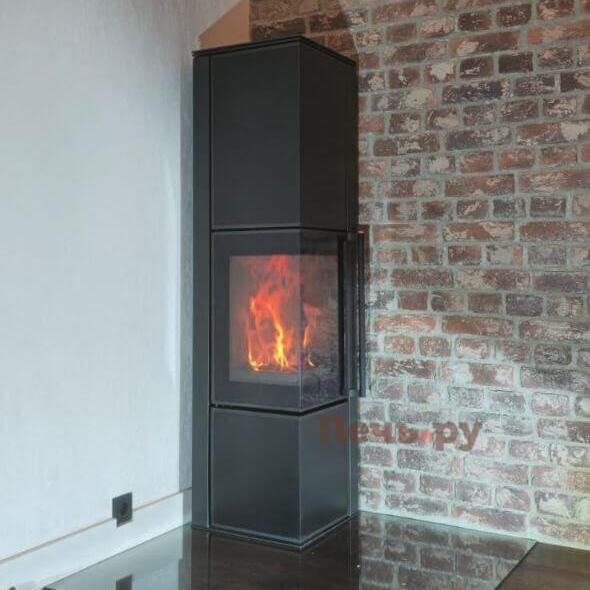 Печь камин Kratki Pro TORA/L Nero Assoluto видео