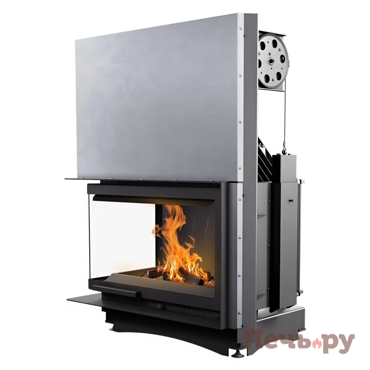 Каминная топка Kratki Oliwia/L/BS/G (угловое стекло слева, гильотина) видео