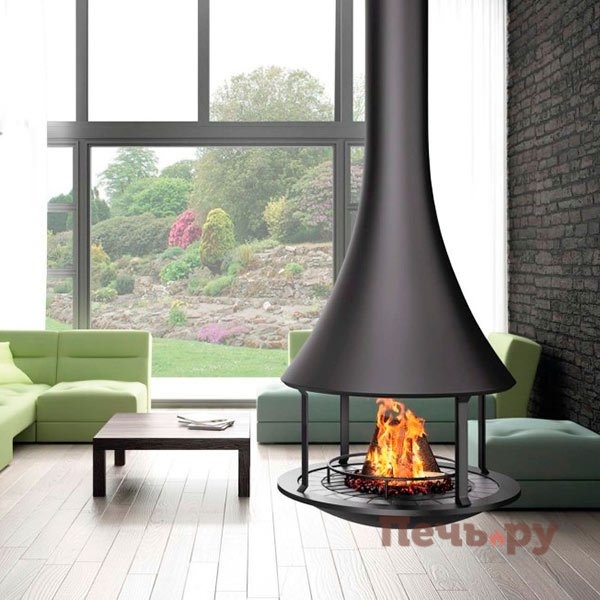 Готовый камин Bordelet Zelia 908 центральный без стекла видео