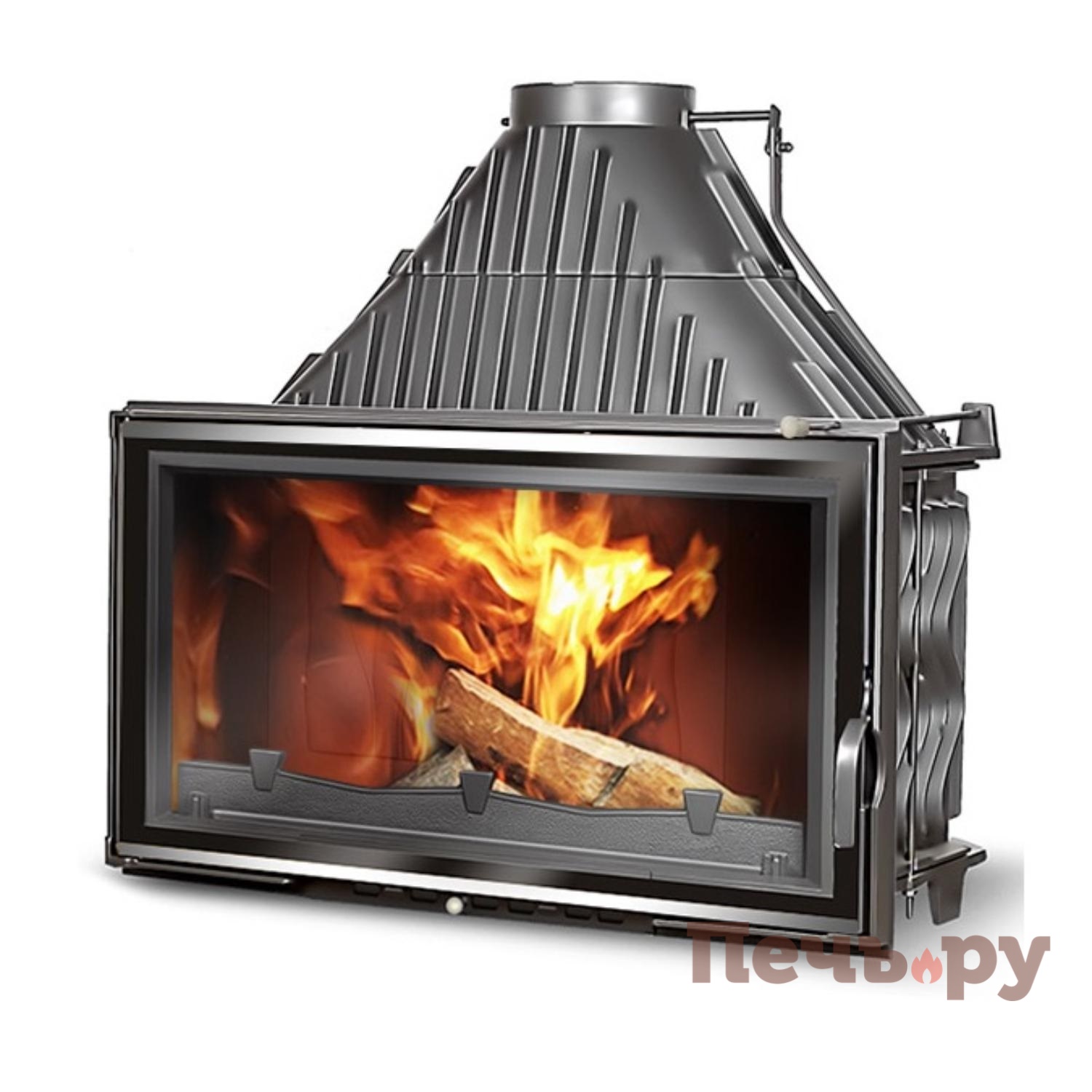 Каминная чугунная топка Kaw-Met W12 19,4 кВт видео