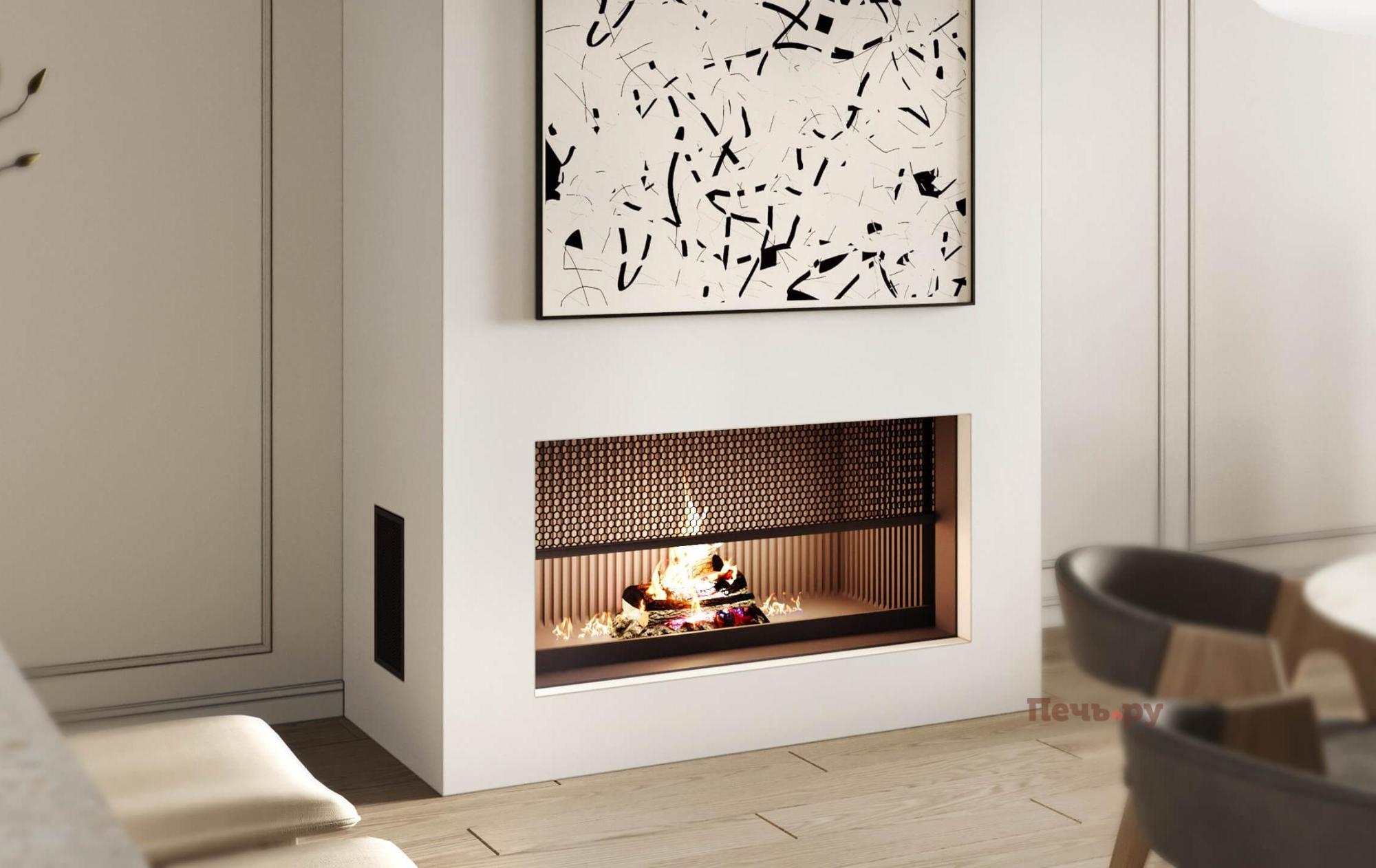 Каминная топка Астов с сеткой О1С 120/57 видео