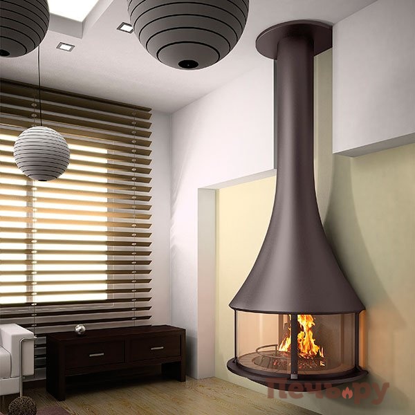 Готовый камин Bordelet Zelia 908 пристенный со стеклом видео