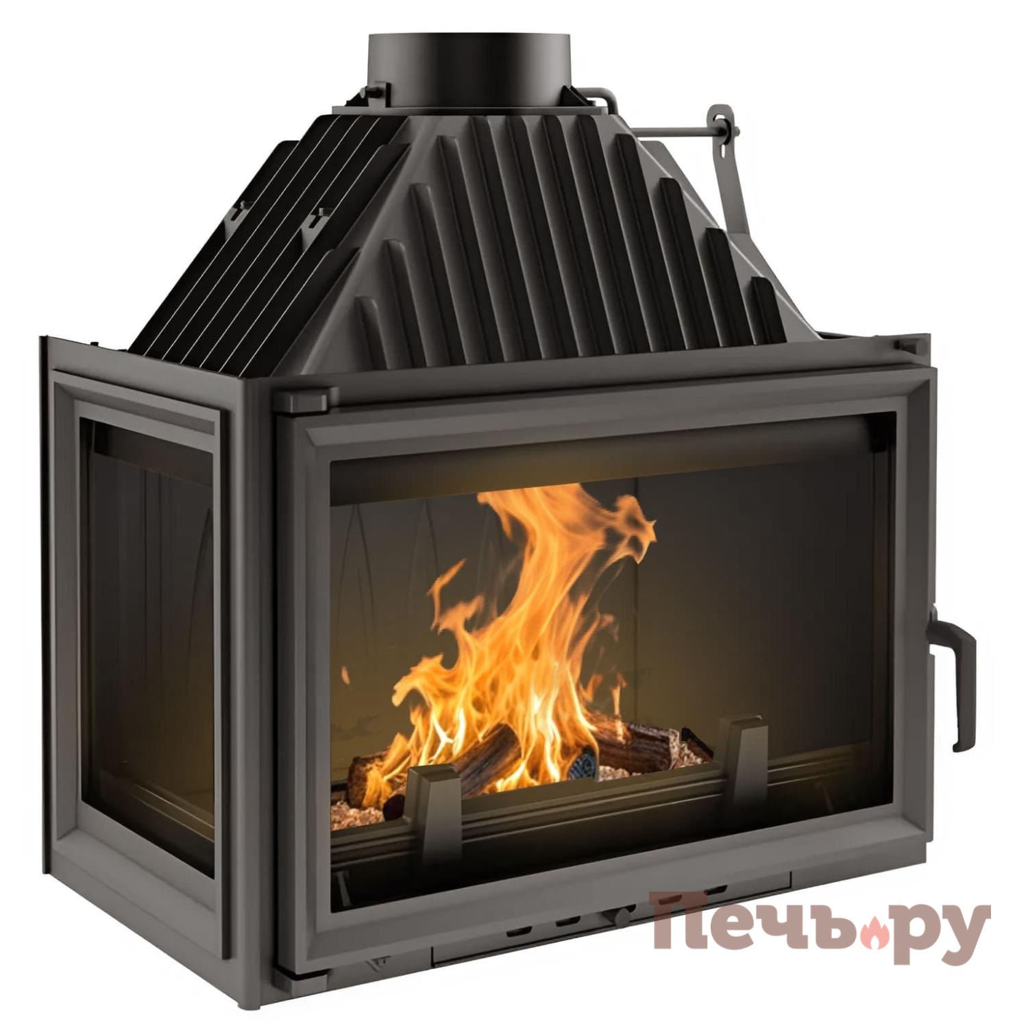 Каминная топка Kratki Oliwia/L (стекло слева) видео